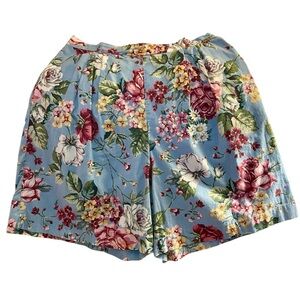 Vintage Herman Geist Cotton Floral Print Shorts